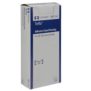 4 Inch x 10 Inch, Adhesive Island Dressing